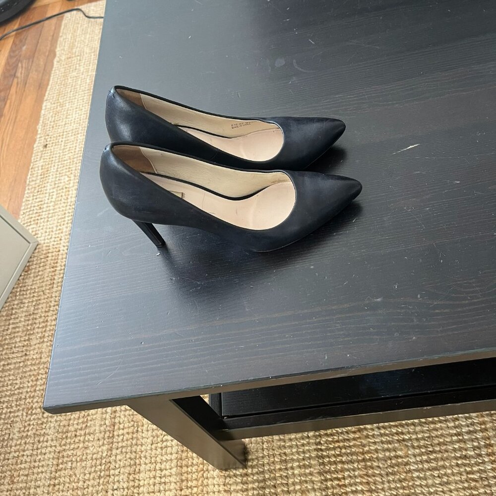 Cole Haan Eliza Grand Pump 85mm Black Leather Women's Size 7